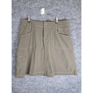 Kuhl Skirt Womens 10 Olive Green Outdoor Hiking Stretch Pockets Casual Utility